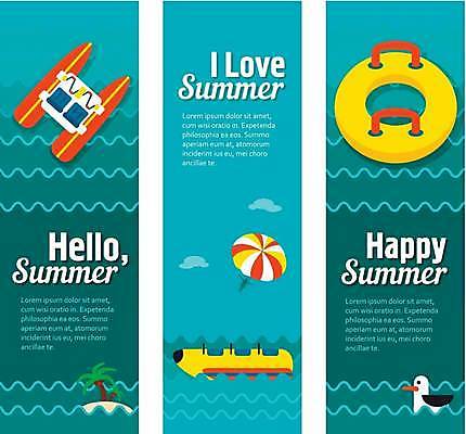 EPS 해외이미지 배너 세로배너 섬 일러스트 갈매기 사람없음 야자수 보트 청록색 튜브 바나나보트 패러세일링 배너세트 해외일러스트 나무 컬러 배_교통 조류 세로 레포츠 세트 파일형식 벡터 이미지허브