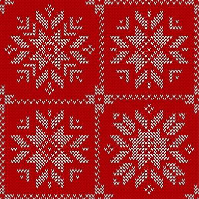 EPS 해외이미지 디자인 백그라운드 패턴 일러스트 따뜻함 사람없음 빨간색 다양 직물 눈송이 뜨개질 질감 눈꽃무늬 해외일러스트 컬러 다수 무늬 눈꽃 눈_날씨 취미 파일형식 벡터 이미지허브