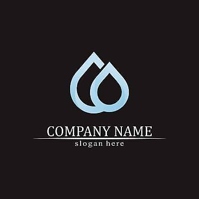 EPS 해외이미지 디자인 하늘색 일러스트 비즈니스 사람없음 물방울 심볼 해외일러스트 파란색 파일형식 벡터 이미지허브