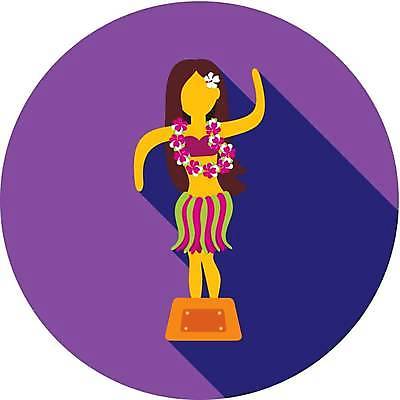 EPS 해외이미지 전신 여자 일러스트 한명 성인 보라색 훌라춤 하와이춤 훌라댄서 훌라의상 성인여자한명만 해외일러스트 1 옷 컬러 사람 댄서 춤 여자한명만 성인여자만 파일형식 벡터 이미지허브