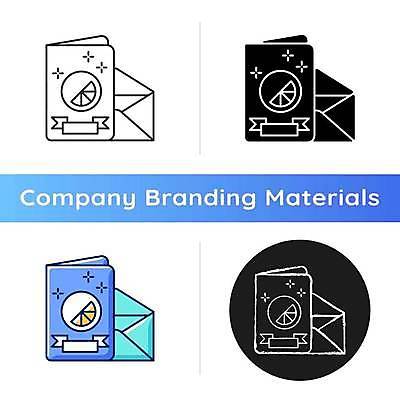 EPS 해외이미지 디자인 라인일러스트 일러스트 비즈니스 편지봉투 사람없음 세트 편지 엽서 마케팅 브랜딩 해외일러스트 봉투 파일형식 벡터 이미지허브