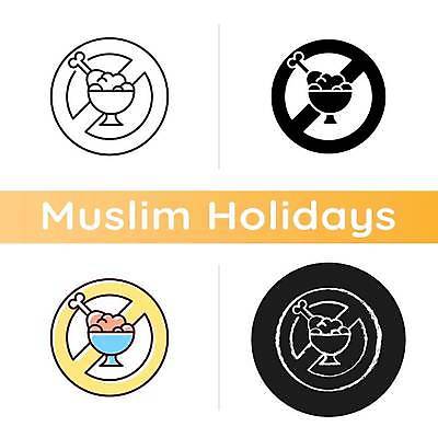 EPS 해외이미지 전통 디자인 음식 라인일러스트 일러스트 사람없음 세트 식사 금지 시간 이슬람교 단식 라마단 해외일러스트 종교 파일형식 벡터 이미지허브