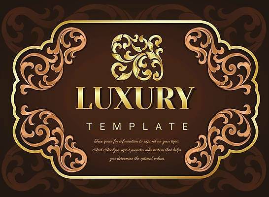 EPS 해외이미지 일러스트 프레임 사람없음 갈색 금색 고급 테두리 해외일러스트 컬러 컨셉 파일형식 벡터 이미지허브