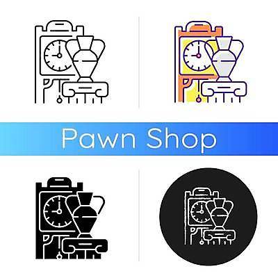 EPS 해외이미지 디자인 일러스트 사람없음 상점 앤티크 골동품 플랫 복고 해외일러스트 파일형식 벡터 이미지허브