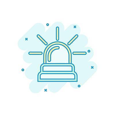 EPS 해외이미지 일러스트 사람없음 경고등 경보 민트색 사이렌 해외일러스트 컬러 파일형식 벡터 이미지허브