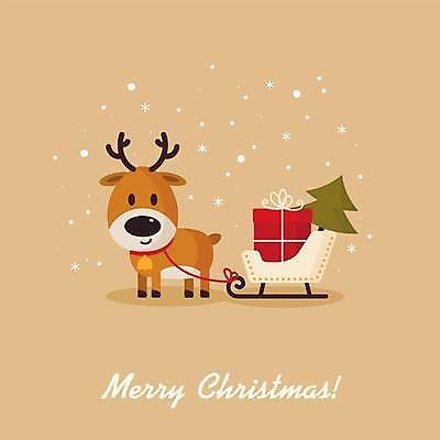 EPS 해외이미지 나무 크리스마스 일러스트 사람없음 선물상자 갈색 루돌프 눈 썰매 해외일러스트 자연요소 식물 기념일 컬러 날씨 사슴 선물 상자 파일형식 벡터 이미지허브