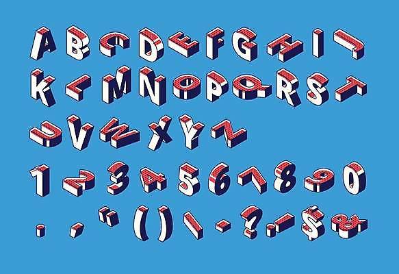 EPS 해외이미지 알파벳 하늘색 일러스트 사람없음 세트 숫자 달러 물음표 느낌표 입체 특수문자 괄호 입체문자 조합형타이포 해외일러스트 문자 기호 영어 돈 타이포그라피 파란색 파일형식 벡터 이미지허브