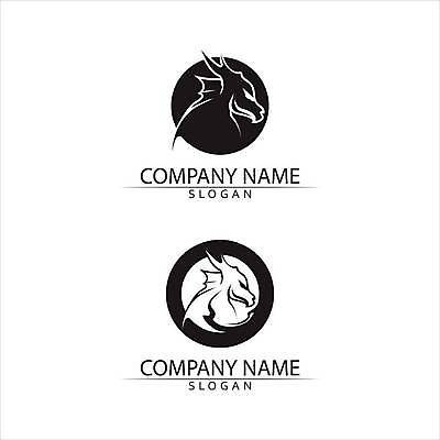 EPS 해외이미지 디자인 일러스트 비즈니스 사람없음 검은색 심볼 드래곤 해외일러스트 컬러 파일형식 벡터 이미지허브