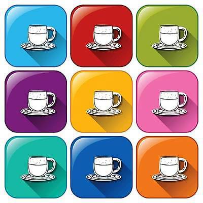 EPS 해외이미지 커피 음료 일러스트 버튼 사람없음 컵 컬러풀 초콜릿 머그컵 마시기 도자기 차 천 컵받침 토기 해외일러스트 식기 컬러 모션 디저트 직물 용기_그릇 받침대 파일형식 벡터 이미지허브