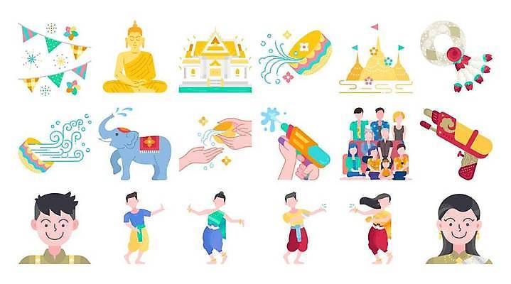 EPS 해외이미지 전통 옷 꽃 종교 문화 선 모래 여행 일러스트 가족 태국 휴가 코끼리 장식 물 세트 픽토그램 파티 탑 축제 화환 수확 깃발 사찰 플랫 떨어짐 4월 심볼 라인아트 오브젝트 방콕 기념물 물뿌리기 상형문자 해외일러스트 자연요소 식물 문자 건축물 아시아 컨셉 농업 포유류 관계 종교건축 모션 이벤트 날짜 파일형식 벡터 이미지허브