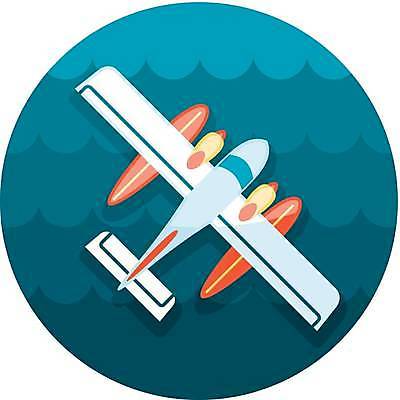 EPS 해외이미지 일러스트 사람없음 파란색 수상비행기 해외일러스트 컬러 비행기 파일형식 벡터 이미지허브