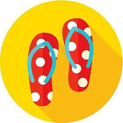 EPS 해외이미지 일러스트 사람없음 여름 노란색 물방울무늬 쪼리 해외일러스트 계절 컬러 무늬 샌들 파일형식 벡터 이미지허브