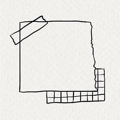 EPS 해외이미지 디자인 종이 라인일러스트 일러스트 프레임 사람없음 공백 낙서 테이프 손그림 카피스페이스 해외일러스트 문구용품 파일형식 벡터 이미지허브