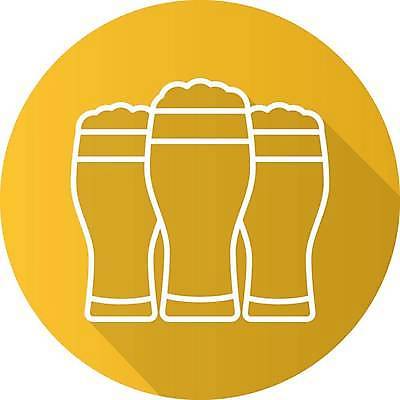 EPS 해외이미지 디자인 라인일러스트 일러스트 맥주 사람없음 원형 플랫 오브젝트 맥주잔 스타일 해외일러스트 도형 술잔 주류 파일형식 벡터 이미지허브