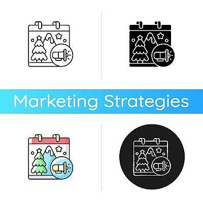 EPS 해외이미지 디자인 계절 캠페인 크리스마스 일러스트 이벤트 사람없음 쇼핑 세일 확성기 달력 플랫 계획 상업 마케팅 특별함 해외일러스트 기념일 컨셉 파일형식 벡터 이미지허브