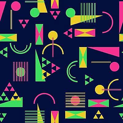 EPS 해외이미지 도형 패턴 일러스트 추상 사람없음 패턴백그라운드 남색 복고 기하학 지오메트릭 해외일러스트 컬러 백그라운드 무늬 파일형식 벡터 이미지허브