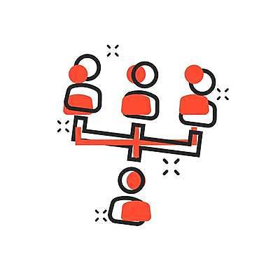 EPS 해외이미지 라인일러스트 일러스트 사람모양 사람없음 주황색 조직도 해외일러스트 모양 컬러 파일형식 벡터 이미지허브