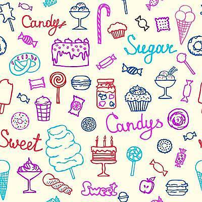 EPS 해외이미지 라인일러스트 일러스트 아이스크림 디저트 사탕 사람없음 세트 컬러풀 크래커 케이크 달콤 낙서 마카롱 솜사탕 브레첼 해외일러스트 음식 컬러 쿠키 맛 파일형식 벡터 이미지허브