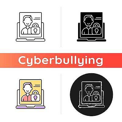 EPS 해외이미지 디자인 일러스트 사람모양 자물쇠 사람없음 디지털 플랫 보안 개인정보 인터넷보안 사용자 사이버불링 해외일러스트 모양 안전 정보 사회이슈 왕따 파일형식 벡터 이미지허브