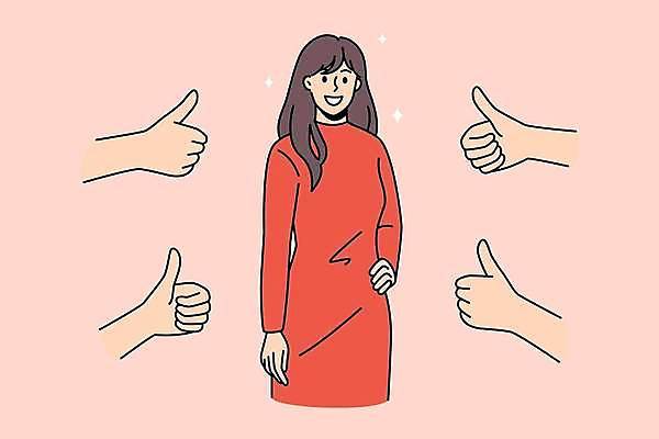 EPS 해외이미지 라이프스타일 손 여자 허리손 일러스트 응원 한명 상반신 성인 신체부위 자신감 긍정 따봉 명예 긍정적 성인여자한명만 해외일러스트 1 감정 포즈 컨셉 사람 생활 최고 여자한명만 성인여자만 파일형식 벡터 이미지허브