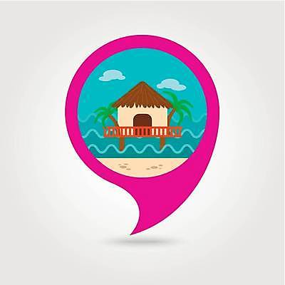 EPS 해외이미지 바다 섬 여행 지도 일러스트 호텔 휴가 주택 손바닥 목재 여름 오두막 휴양지 위치 방갈로 몰디브 이국적 충고 파라다이스 판잣집 해외일러스트 나무 손 계절 아시아 재료 숙소 건물 장소 파일형식 벡터 식물 건축물 나라 신체부위 건축 사람 이미지허브