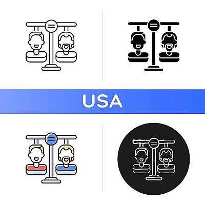 EPS 해외이미지 디자인 일러스트 저울 사람없음 미국 플랫 민주주의 평등 해외일러스트 컨셉 북아메리카 파일형식 벡터 이미지허브