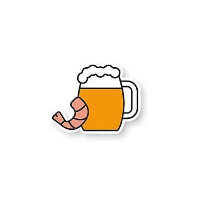 EPS 해외이미지 디자인 일러스트 새우 맥주 사람없음 맥주잔 해외일러스트 술잔 주류 갑각류 파일형식 벡터 이미지허브