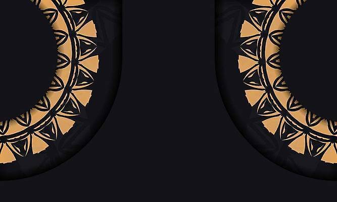 EPS 해외이미지 문양 백그라운드 일러스트 사람없음 검은색 금색 화려 고급 아치 카피스페이스 해외일러스트 컬러 컨셉 공백 파일형식 벡터 이미지허브