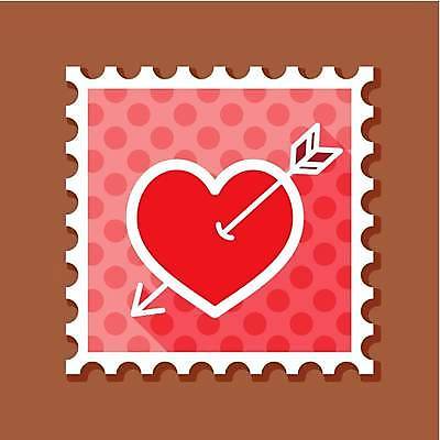 EPS 해외이미지 일러스트 사랑 사람없음 빨간색 물방울무늬 하트 우표 사랑의화살 해외일러스트 모양 감정 컬러 무늬 화살 파일형식 벡터 이미지허브