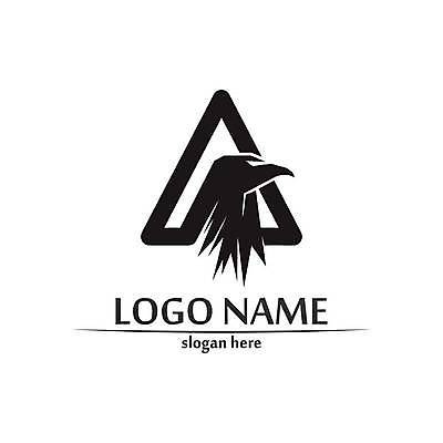 EPS 해외이미지 디자인 일러스트 사람없음 검은색 삼각형 심볼 독수리 해외일러스트 도형 컬러 조류 파일형식 벡터 이미지허브