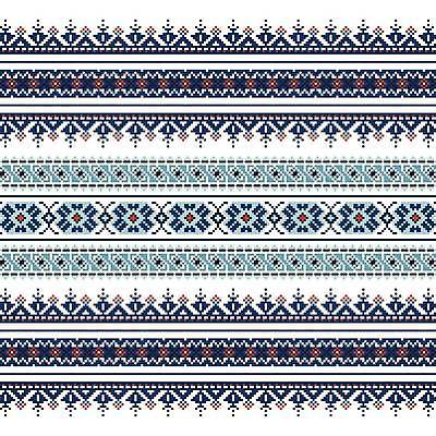 EPS 해외이미지 전통 꽃 유럽 백그라운드 십자가 패턴 일러스트 추상 미술 여러명 파란색 유행 견본 수확 흰색 직물 바늘 뜨개질 인쇄 심볼 질감 복고 러시아 광택 자수 폴란드 라트비아 러시아인 벨로루시 에스토니아 우크라이나 전국 핸드메이드 스타일 반복 국경 해외일러스트 서양인 식물 나라 컬러 다수 무늬 농업 문화예술 북유럽 사람 취미 도구 파일형식 벡터 이미지허브