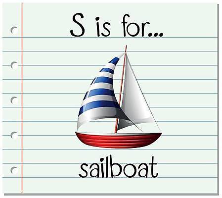EPS 해외이미지 알파벳 영어 요트 일러스트 영어교육 사람없음 단어 S 단어카드 해외일러스트 문자 교육 배_교통 파일형식 벡터 단어장 이미지허브