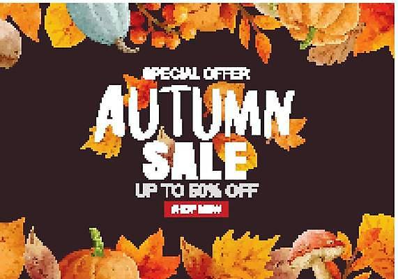 EPS 해외이미지 디자인 열매 낙엽 일러스트 호박 나뭇잎 타이포그라피 사람없음 쇼핑 갈색 세일 주황색 버섯 나뭇가지 반값 해외일러스트 나무 식물 문자 컬러 잎 채소 파일형식 벡터 이미지허브