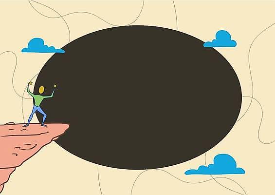 EPS 해외이미지 백그라운드 일러스트 프레임 사람모양 절벽 구름모양 카피스페이스 해외일러스트 모양 공백 파일형식 벡터 구름_자연 이미지허브