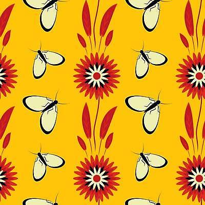 EPS 해외이미지 디자인 꽃 백그라운드 패턴 일러스트 포장 모바일 장식 공책 직물 어플리케이션 질감 정사각형 해외일러스트 도형 식물 무늬 문구용품 파일형식 벡터 이미지허브