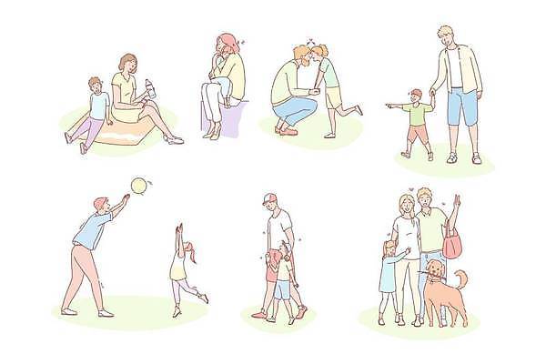 EPS 해외이미지 전신 한마리 여자 남자 반려견 어린이 일러스트 공 가족 안기 모녀 엄마 함께함 사랑 서기 앉기 소년 여러명 성인 걷기 손잡기 가리킴 아빠 강아지 돗자리 공놀이 웅크림 이마맞대기 공던지기 부녀 해외일러스트 1 딸 감정 다수 컨셉 관계 모션 놀이 사람 손짓 반려동물 개 얼굴맞대기 파일형식 벡터 이미지허브