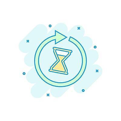 EPS 해외이미지 화살표 일러스트 사람없음 시간 모래시계 민트색 해외일러스트 모래 시계 컬러 파일형식 벡터 이미지허브