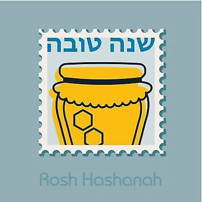 EPS 해외이미지 하늘색 일러스트 사람없음 노란색 꿀 우표 꿀단지 해외일러스트 컬러 파란색 파일형식 벡터 이미지허브