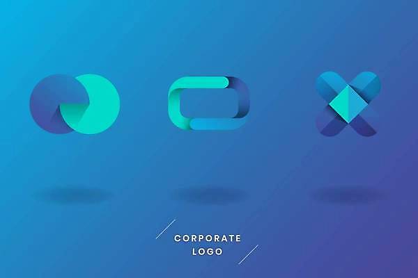 EPS 해외이미지 일러스트 비즈니스 사람없음 파란색 사각형 원형 심볼 심플 마름모 겹침 브랜딩 해외일러스트 도형 컬러 파일형식 벡터 이미지허브