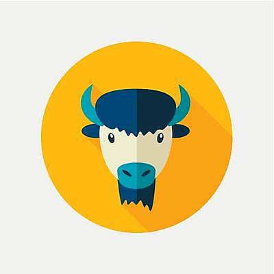 EPS 해외이미지 한마리 일러스트 사람없음 농장 원형 들소 해외일러스트 도형 1 농업 소 파일형식 벡터 이미지허브