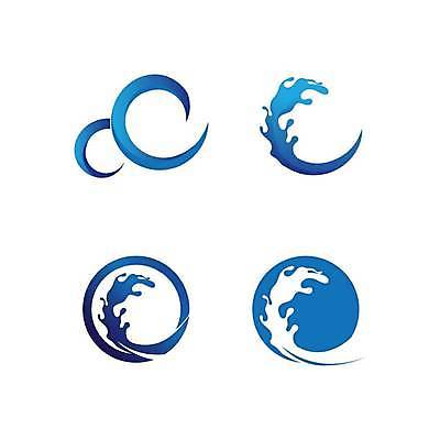 EPS 해외이미지 파도 일러스트 비즈니스 추상 사람없음 파란색 심볼 웨이브 심플 해외일러스트 바다 컬러 무늬 파일형식 벡터 이미지허브