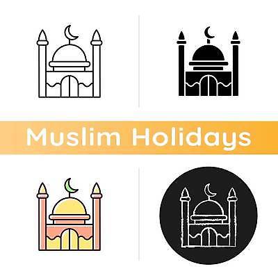 EPS 해외이미지 디자인 일러스트 사람없음 플랫 이슬람교 모스크 해외일러스트 종교 파일형식 벡터 이미지허브