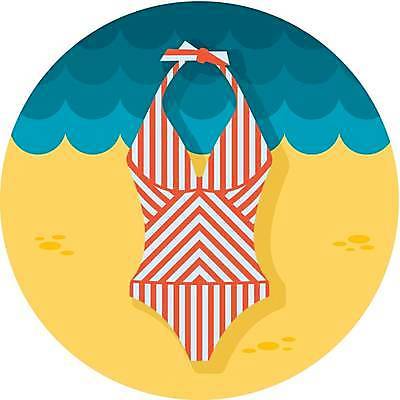 EPS 해외이미지 수영복 일러스트 해변 사람없음 해외일러스트 옷 바다 파일형식 벡터 이미지허브