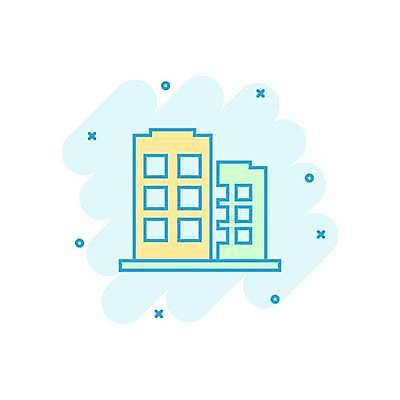 EPS 해외이미지 일러스트 회사 빌딩 사람없음 건물 민트색 해외일러스트 건축물 컬러 비즈니스 파일형식 벡터 이미지허브