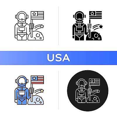 EPS 해외이미지 디자인 별 일러스트 들기 사람없음 우주 미국 행성 우주비행사 달 깃발 플랫 성조기 우주선 우주복 해외일러스트 자연요소 옷 북아메리카 모션 국기 파일형식 벡터 이미지허브