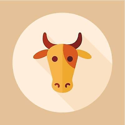 EPS 해외이미지 한마리 일러스트 사람없음 농장 원형 소 해외일러스트 도형 1 농업 포유류 파일형식 벡터 이미지허브