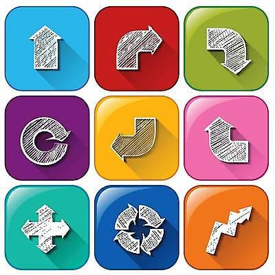 EPS 해외이미지 화살표 일러스트 버튼 사람없음 컬러풀 방향 해외일러스트 컬러 파일형식 벡터 이미지허브