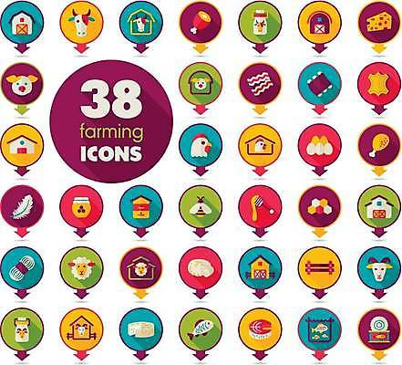 EPS 해외이미지 화살표 여러마리 일러스트 치즈 육류 어류 사람없음 울타리 세트 농장 계란 우유 닭 양 돼지 소 털실 가죽 수조 깃털 베이컨 꿀 벌집 외양간 꿀단지 양계장 참치캔 허니디퍼 해외일러스트 다수 농업 식재료 포유류 조류 유제품 돼지고기 담장 알 수중동물 도구 실 캔 파일형식 벡터 이미지허브