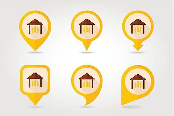 EPS 해외이미지 화살표 말풍선 일러스트 사람없음 세트 벼 위치 GPS 곳간 해외일러스트 곡류 파일형식 벡터 이미지허브