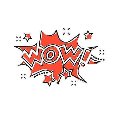 EPS 해외이미지 말풍선 일러스트 사람없음 주황색 만화 라인아트 와우 해외일러스트 선 컬러 파일형식 벡터 이미지허브